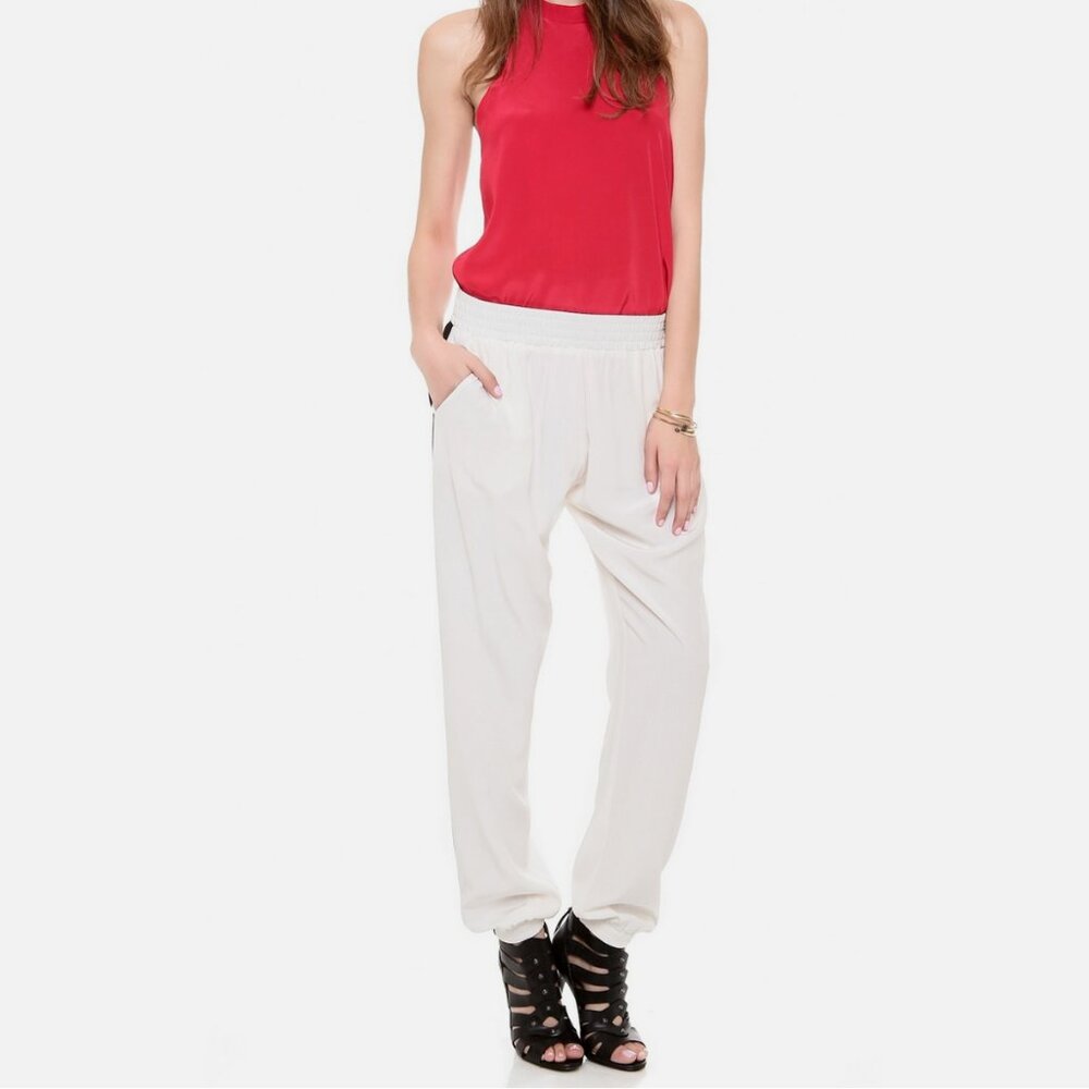 PJK Patterson J. Kincaid Quinn Silk Tuxedo Track Pant